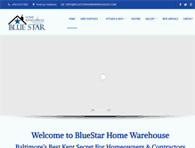 Tablet Screenshot of bluestarhomewarehouse.com